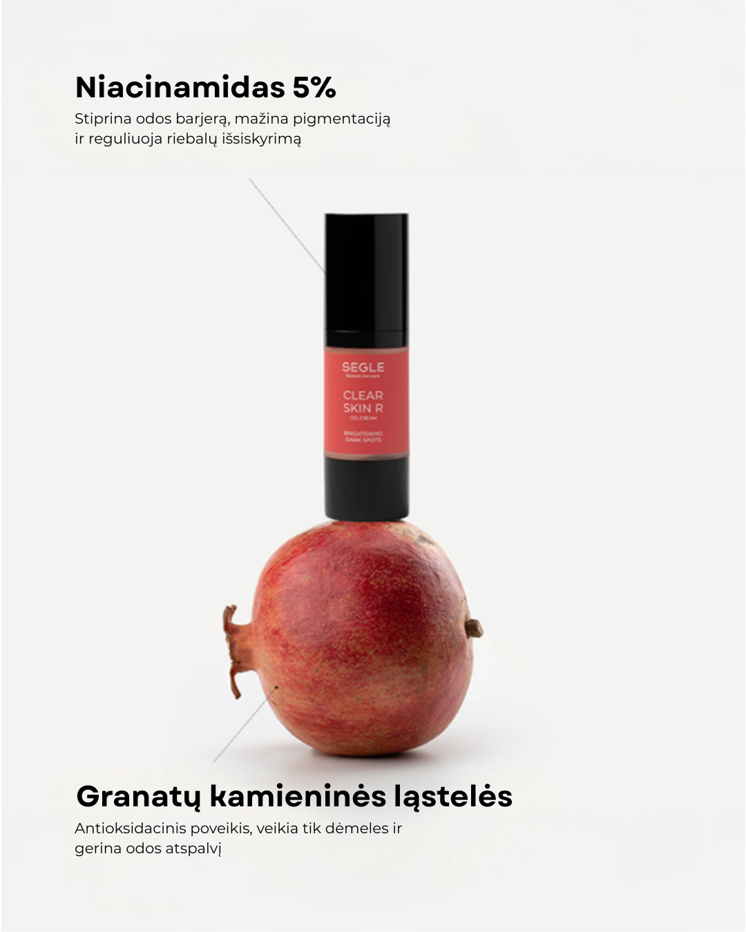 SEGLE skaistinamasis ir antioksidacinis gelinis kremas nakčiai CLEAR SKIN R, 30 ml