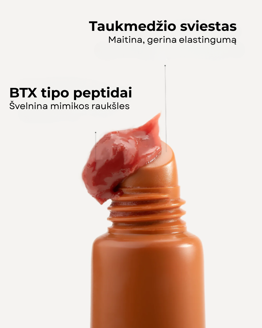 Lūpų balzamas su peptidais ir hialuronu „Toffee Kiss“, 10 ml