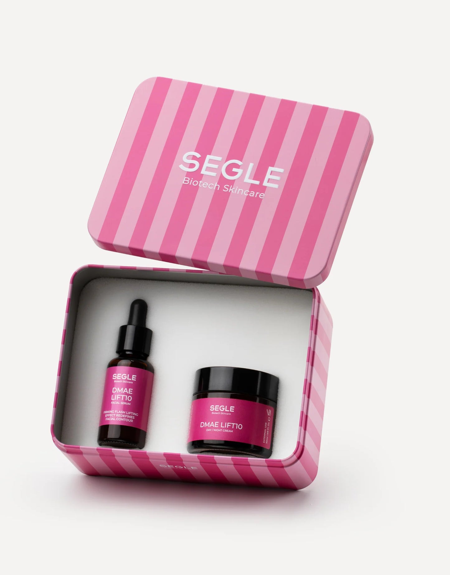 SEGLE stangrinantis rinkinys veidui DMAE FIRMING, (serumas 30 ml, veido kremas 50ml)