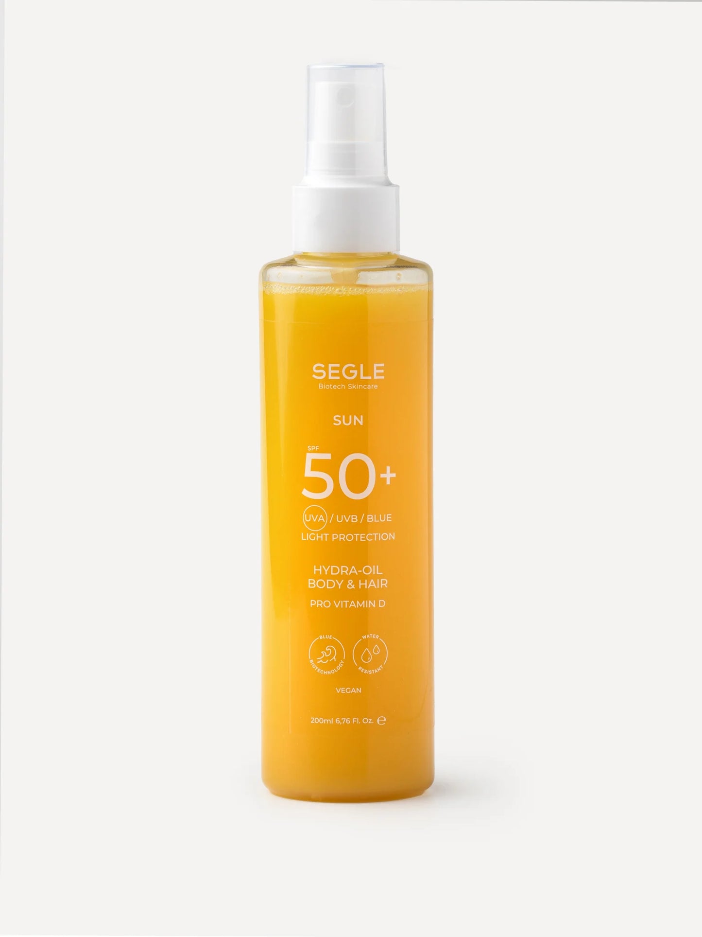 SEGLE apsaugos nuo saulės kūno ir plaukų purškiklis SPF50, 200 ml