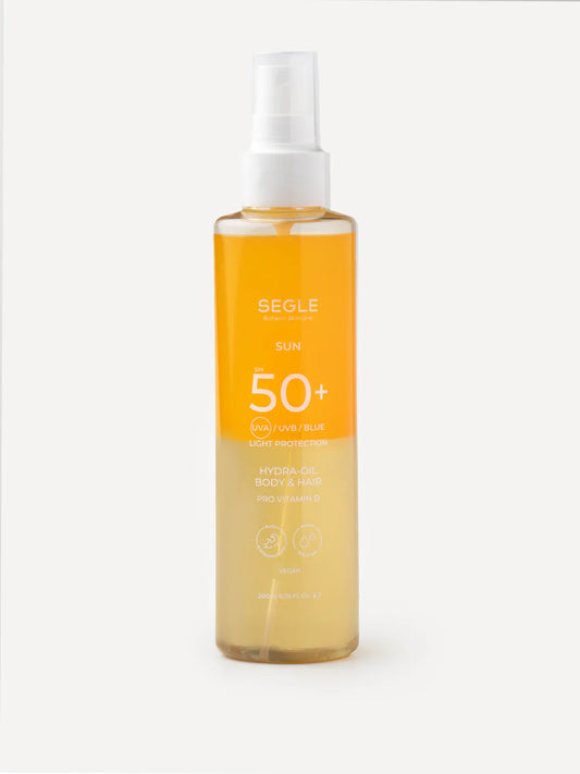 SEGLE apsaugos nuo saulės kūno ir plaukų purškiklis SPF50, 200 ml